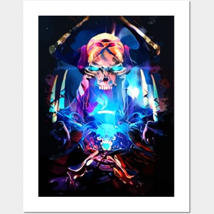 Neon Skull King Posters and Art